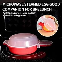 Vista 4 de 2 piezas - Olla para huevos al microondas, Fabricante de huevos al microondas, Olla para Hamburguesa de Huevo y Tortilla en 1 minuto, Herramienta