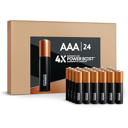 Duracell Optimum AAA Batteries 24 Count with POWER BOOST Ingredients, Re-closable Pack for a Quick, Easy Access and Organized Storage