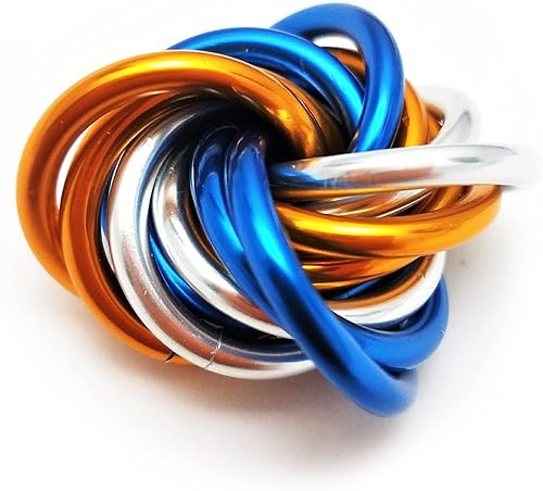 Miniatura 54 de Möbii Fidget Ball (MultiColor): Quiet Mobius ADHD Anxiety Stim Stress Relief Toy Tool for Home Travel Office or Desk (Small, Full, Pink Blue Silver)