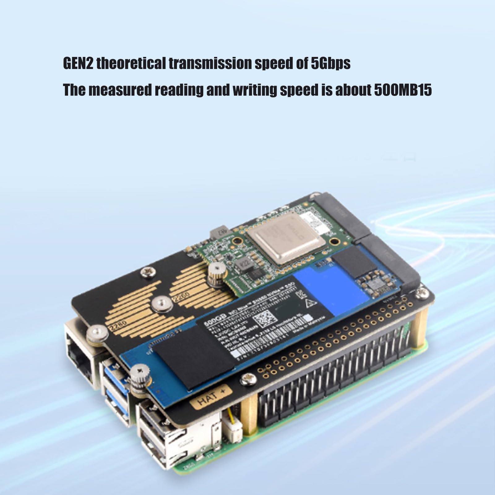 Adattatore a 2 canali per 5 moduli di schede di espansione, elaborazione dati ad alta velocità, supporto porta PCIE a 16 pin