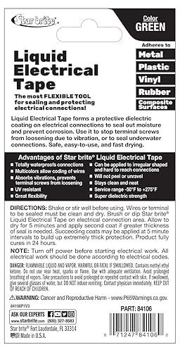 Miniatura 2 de STAR BRITE Cinta Eléctrica Líquida con Aplicador Tapa Cepillo Verde 4 OZ. (084106B)