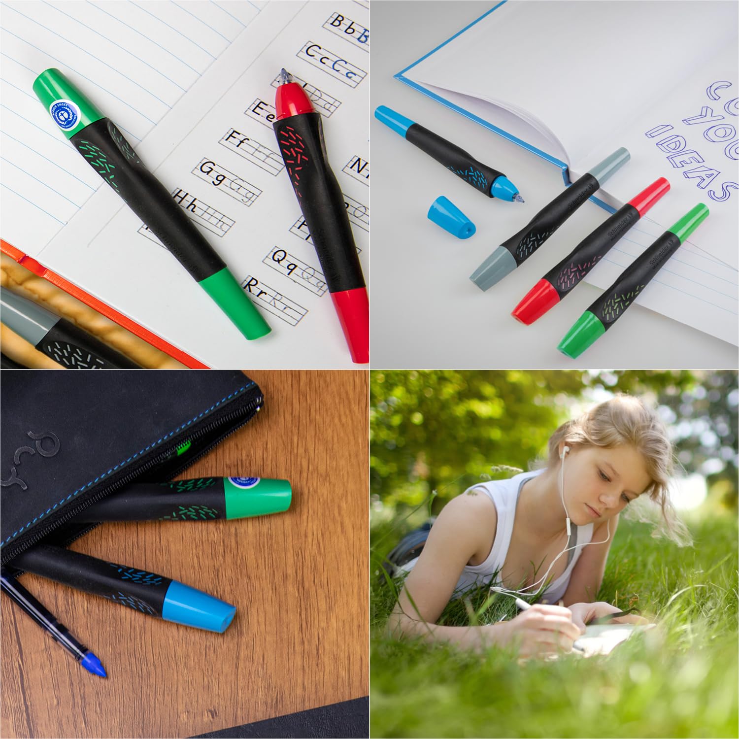 Penna Rollerball Schneider Breeze - Blu Medio - Cancellabile E Ergonomica