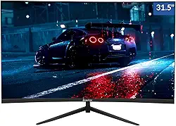 MONITOR BRAZILPC 31.5 POLEGADAS LED WIDESCREEN 75HZ CURVO BPC32R15 FHD FRAMLESS PRETO