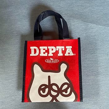 DOG DEPT お散歩バッグ Mサイズ ネイビー/レッド GOODS】ポリキャンバスポケットお散歩バッグ