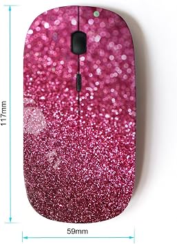 KOOLmouse [ Optical 2.4G Wireless Mouse ] [ Glitter Pink Purple Bling Sand Reflective ]