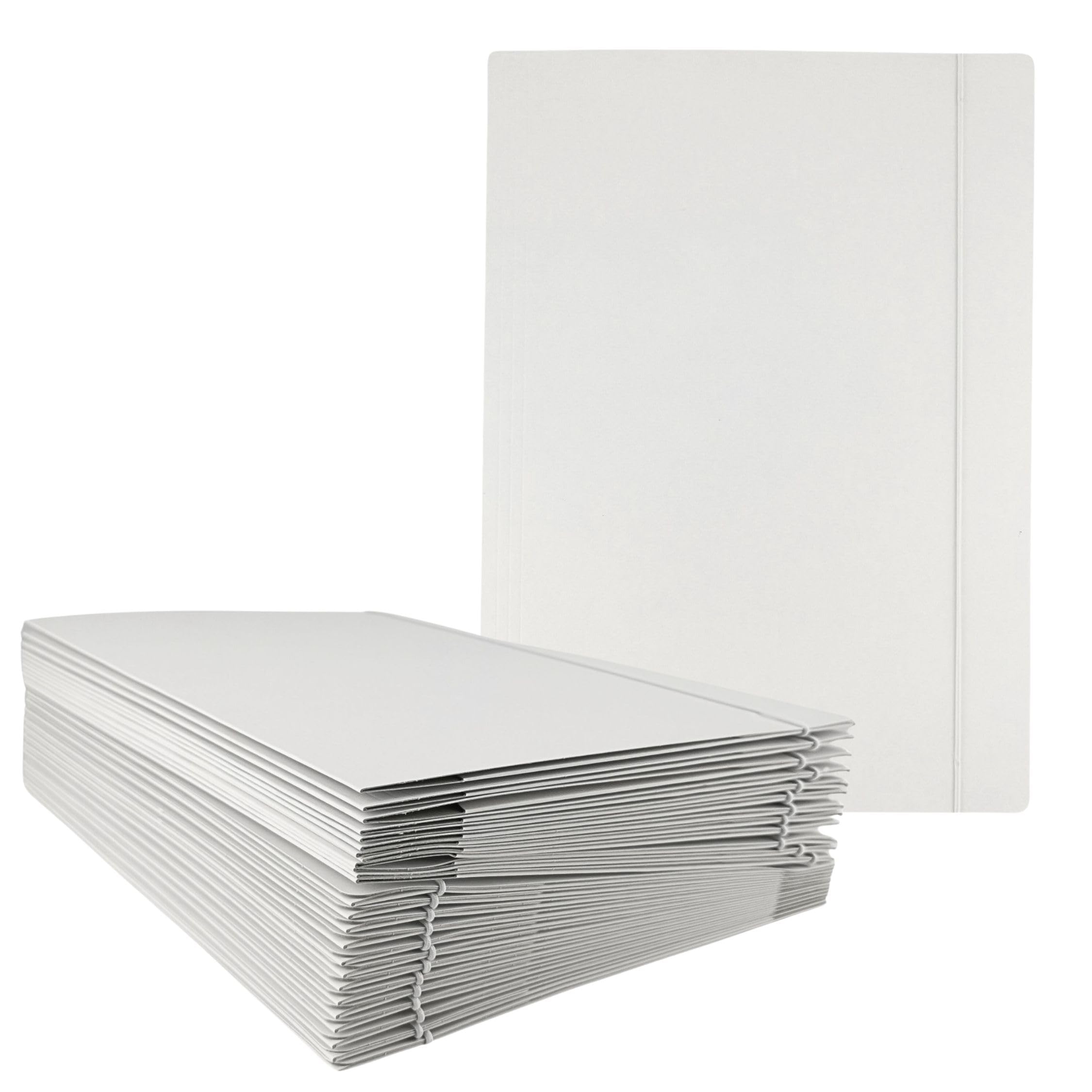 D.RECT 25 cartelline portadocumenti, formato A4, con elastico, in cartone da 300 g, per ufficio e scuola