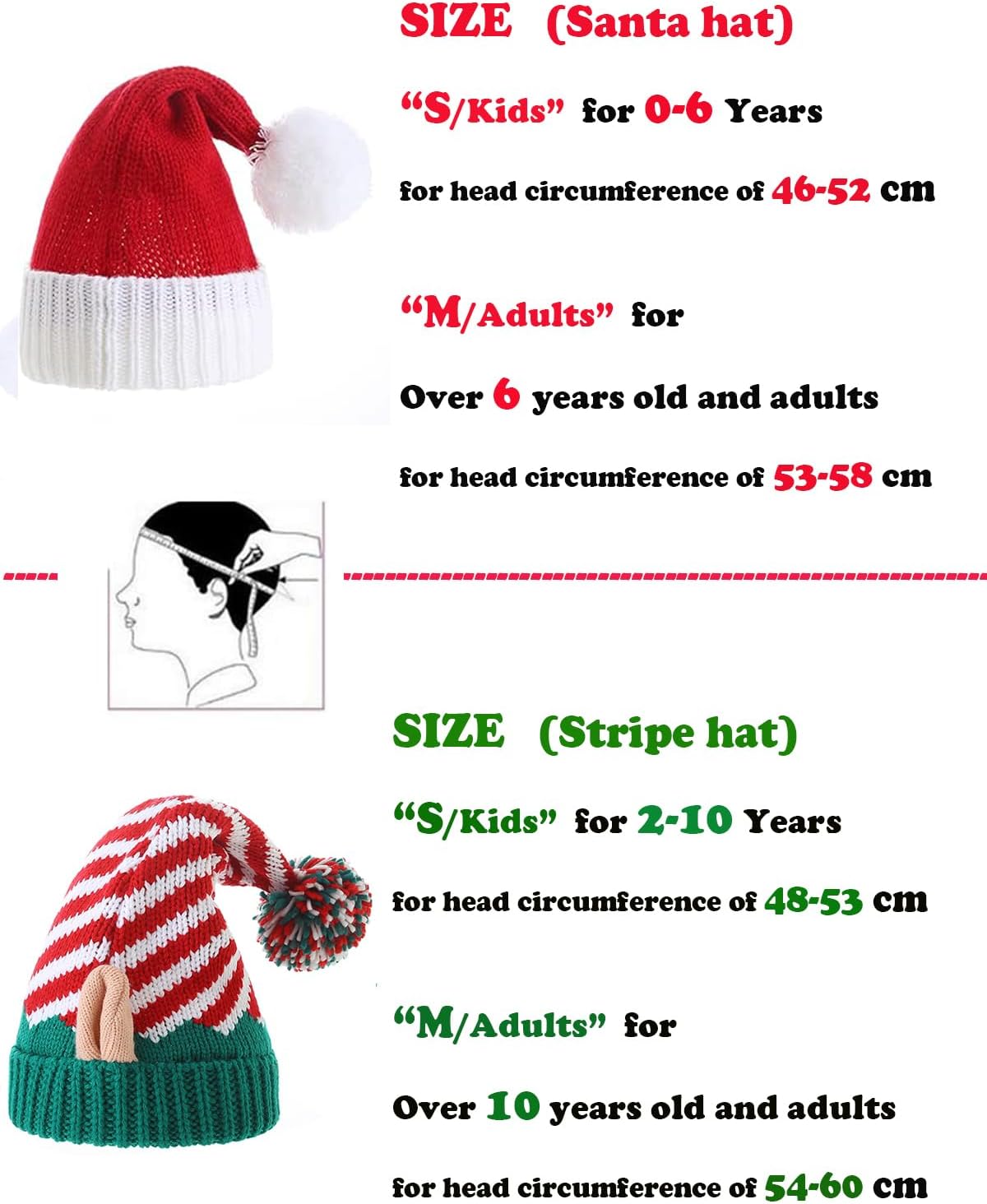 Moon Kitty Christmas Elf Hat Upgraded Christmas Hat Adults Elf Beanie Party Hat for Holiday,New Years and Christmas - Image 7