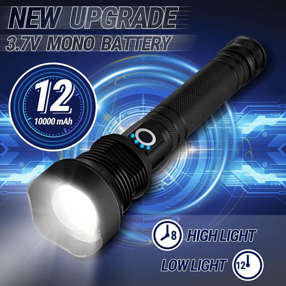 Rechargeable Flashlights Tactical Flashlight Waterproof Image