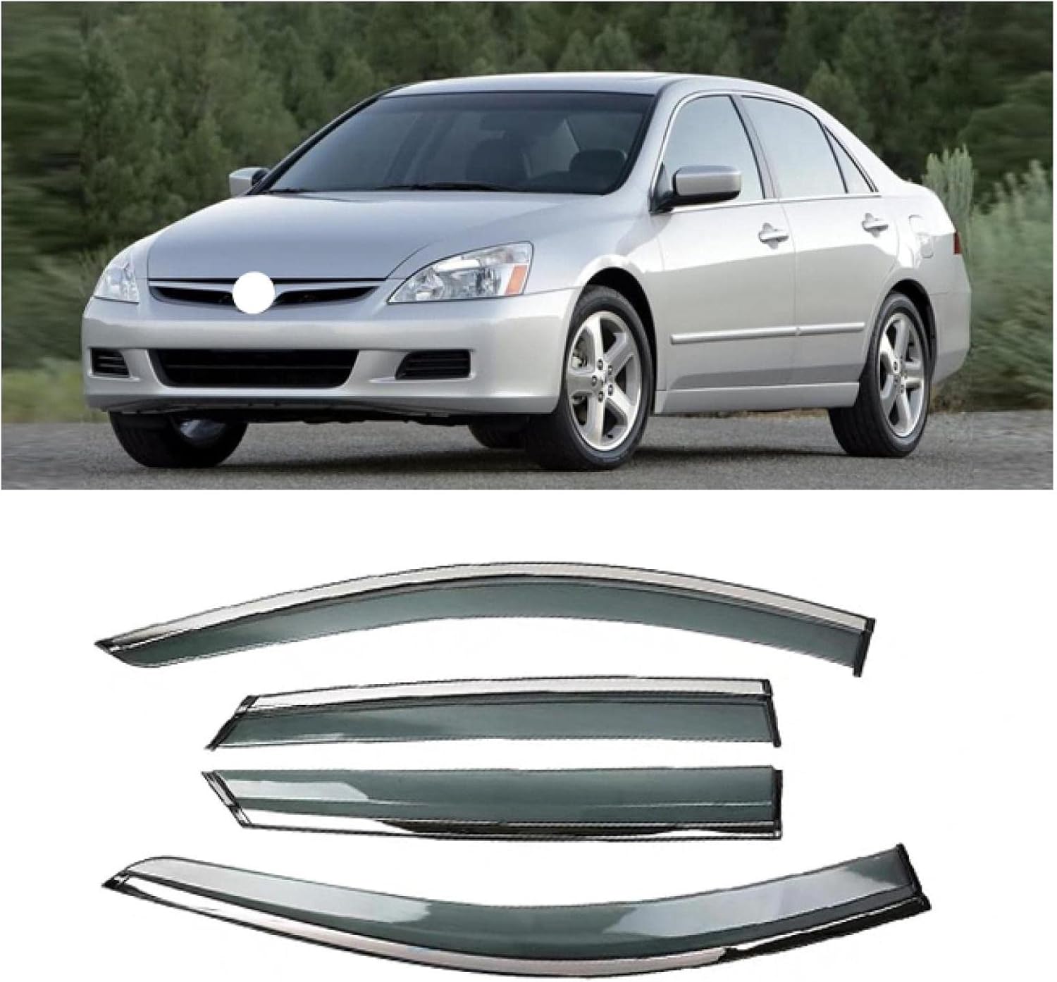 ホンダアコード2003 2004 2005 2006 2007年式対応ウィンドウバイザー ウィンドシールド サンレインディフレクター と互換性がある ホンダ  アコード 2003 2004 2005 2006 2007 対応ウィンドウバイザー ウィンドシールド サン レインディフレクターガード サイド  ウィンドウ ... ホンダ アコード セダン 2003 2004 2005 2006 2007 対応 車用ウィンドウバイザー デフレクター ウィンドウ