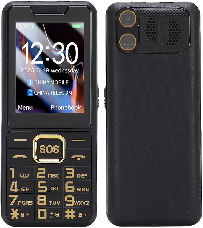 Diydeg Teléfono celular 4G para personas mayores, pantalla HD de 2,6 pulgadas, teléfono celular Dual SIM para personas mayores, teléfono antiguo con batería de 2500 mAh, botones grandes, cámara de 0,13 MP, linterna LED y radio FM (negro)