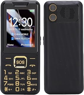 Generic 4G Cell Phone for Seniors, 2.6in HD Screen Dual SIM Mobile Phone for Elderly, Old Phone with 2500mAh Battery, Large Buttons, 0.13MP Camera, LED Flashlight &amp; FM Radio (Black) product image