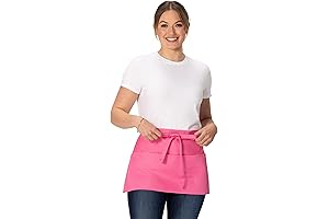 ChefWorks Unisex Apron: A Stylish and Functional Apron for Women with Pockets in Pink