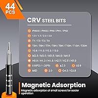 Vista 8 de JOREST Juego de 59 destornilladores de precisión pequeños con Torx T5, T6, T8, mini kit de herramientas de reparación para Macbook, computadora