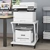 PUNCIA 2 Tier Large Printer Stand,50x50x60cm Heavy Duty Printer Table, Copier Stand, Laser Printer Cart with Paper Storage Shelf for Home Office White