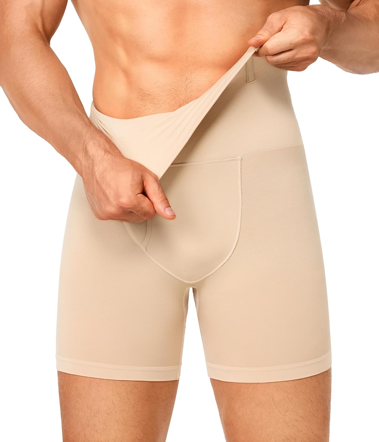 Nebility Shapewear Men Compression Shorts - Slimming Body Shaper Tummy Control Underwear Boxer Briefs