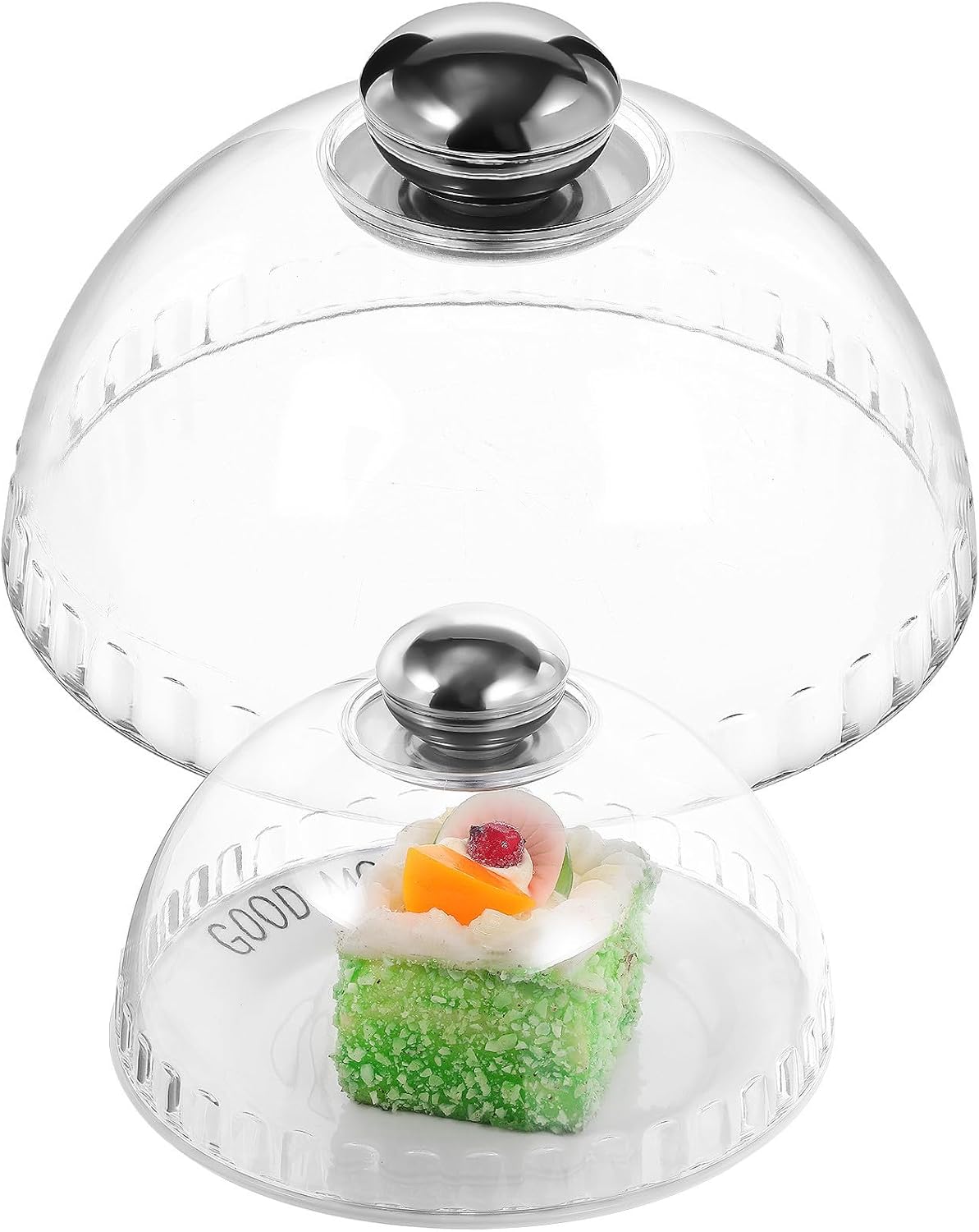 2 Pcs Food Dome Covers with Handles for Snacks and Desserts, Food Protection and Not Easy to Deform, for Buffets and Dinners
