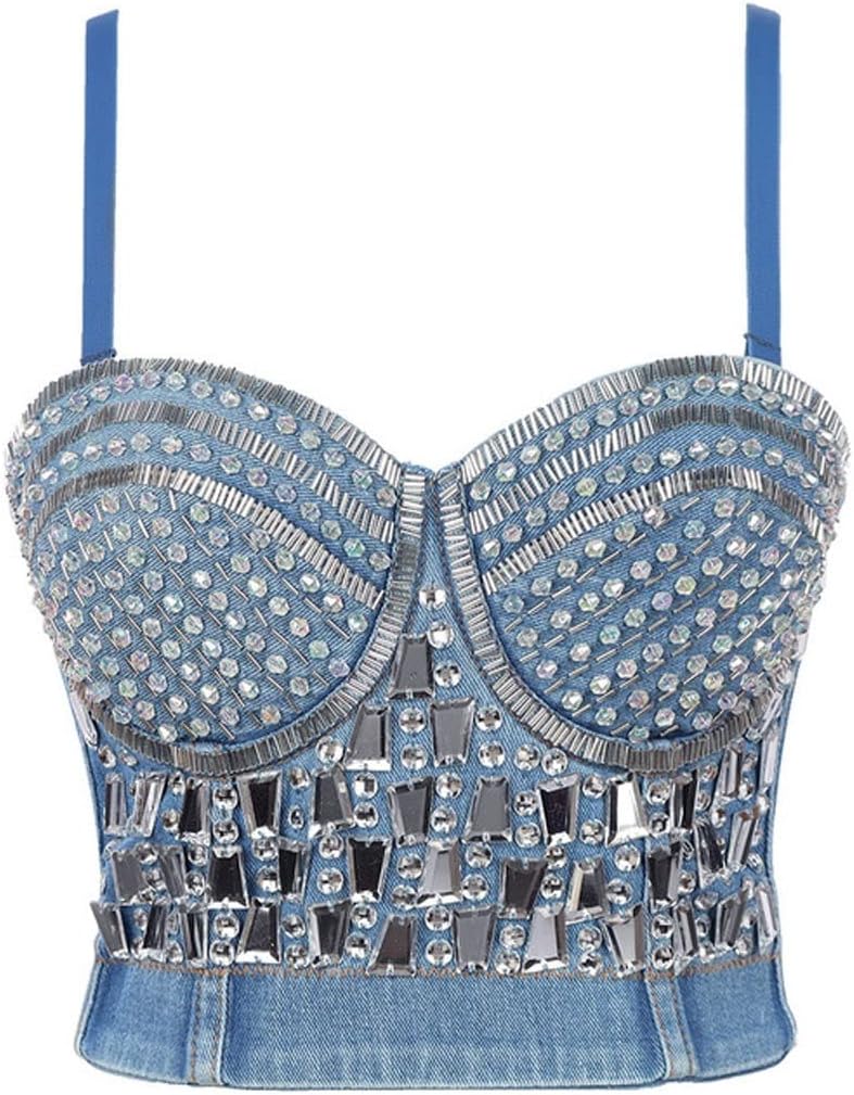 Women's Camisole Embroidered 3D Petal Bustier Bra Cropped Tops Female Thin Underwear