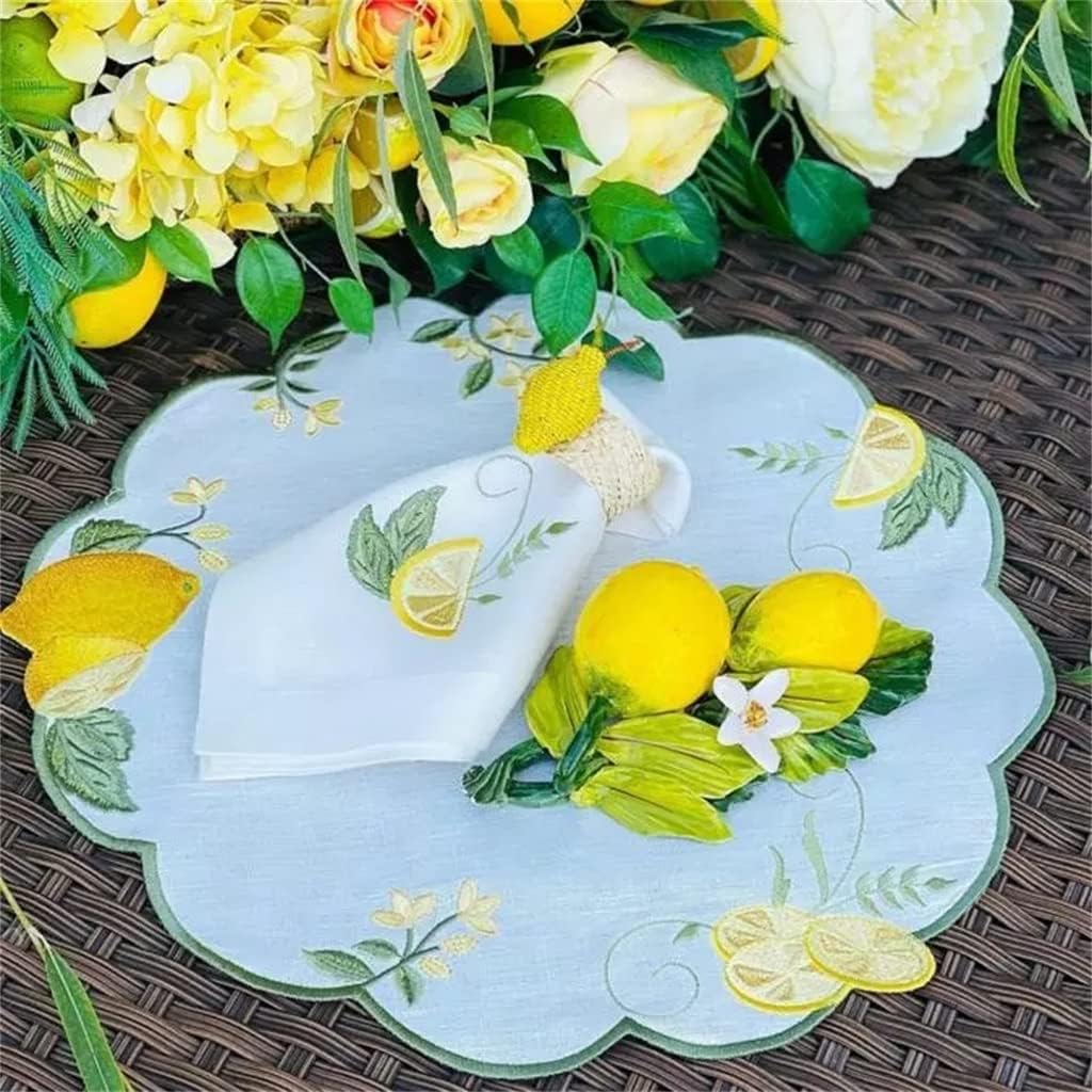 6 Person Set Linen Handmade Placemats Napkins Tablecloths Holiday Party Home Minimalist Table Decoration