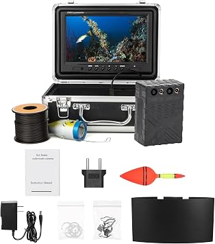 Underwater Fishing Camera Fish Finder with 12LEDs LCD Display IP68 Water for Sea Lake Boat Ice Fishing