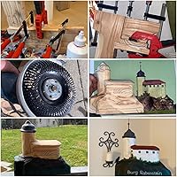 Vista 4 de Disco de Tallado de Madera OBA para Amoladora Angular de 4-1/2 Pulgadas, Rueda de Molienda para Dar Forma a la Madera con Árbol de 5/8