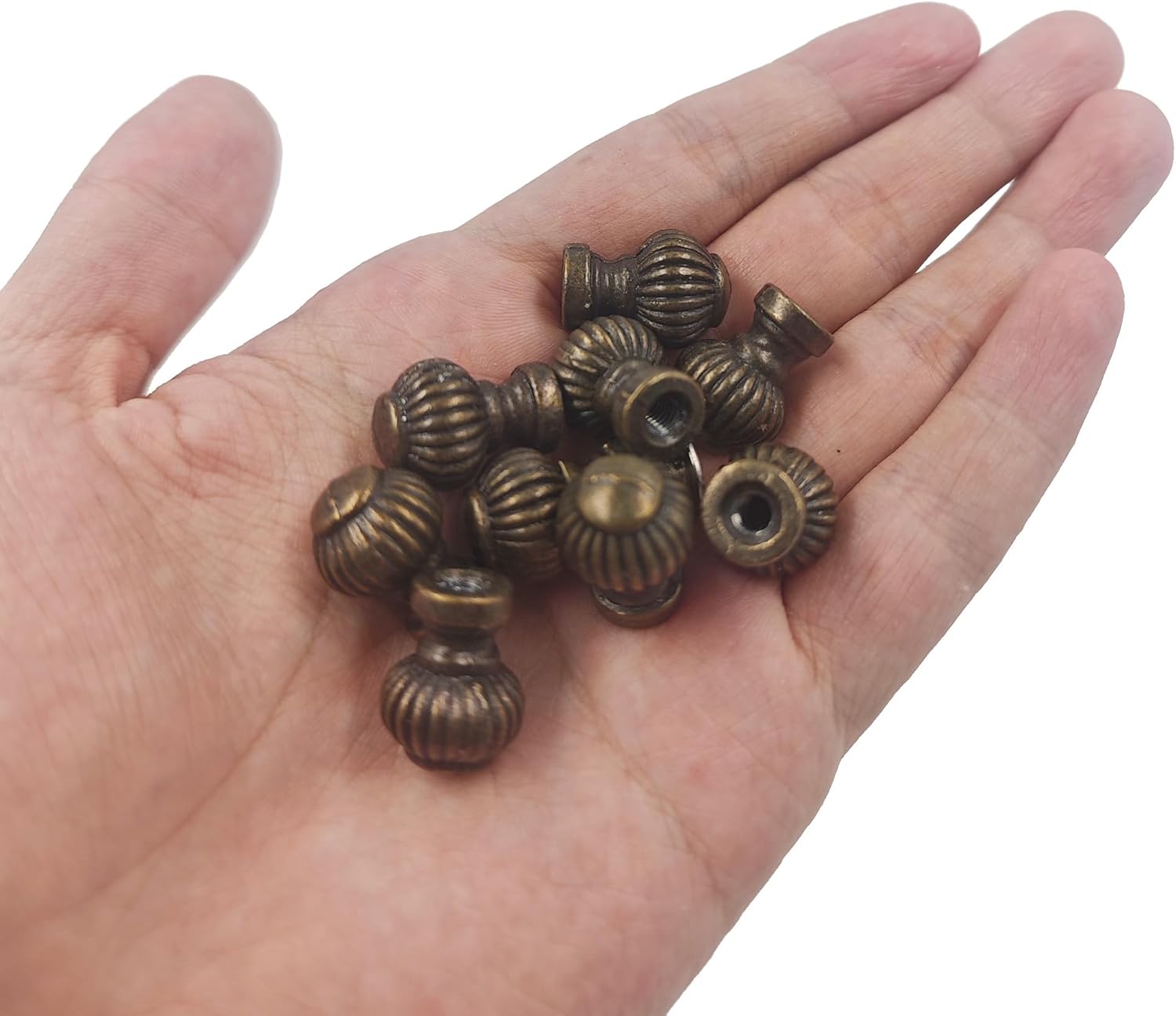 20PCS 14mm x 19mm Mini Lantern Drawer Knobs, Antique Bronze Cabinet Pulls with Mounting Screws, Vintage Style Handles for Jewelry Box, Gift Case, Dresser