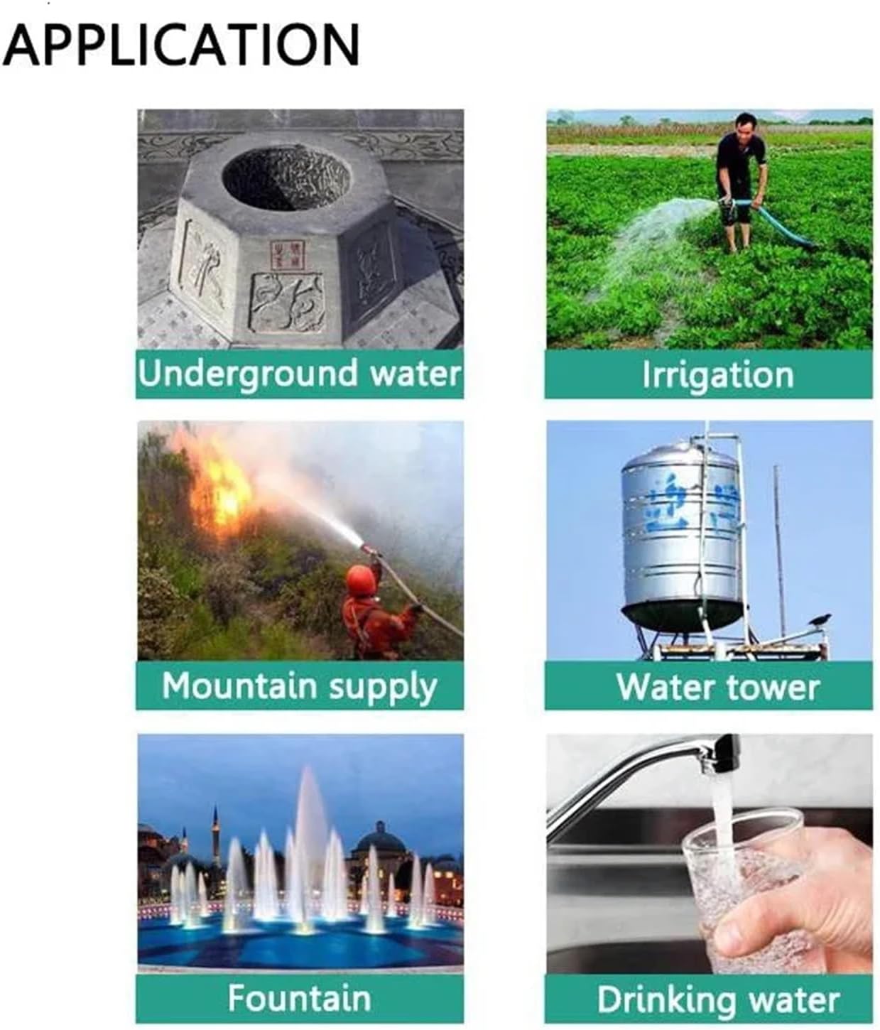 Lift=30m-45m 20L/min 9m Wire 12V 24V 48V Solar Pump Deep Well Submersible Water Pump Screw Irrigation Garden Home Agricultural (Color : 36V 40m 300W, Size : Green)