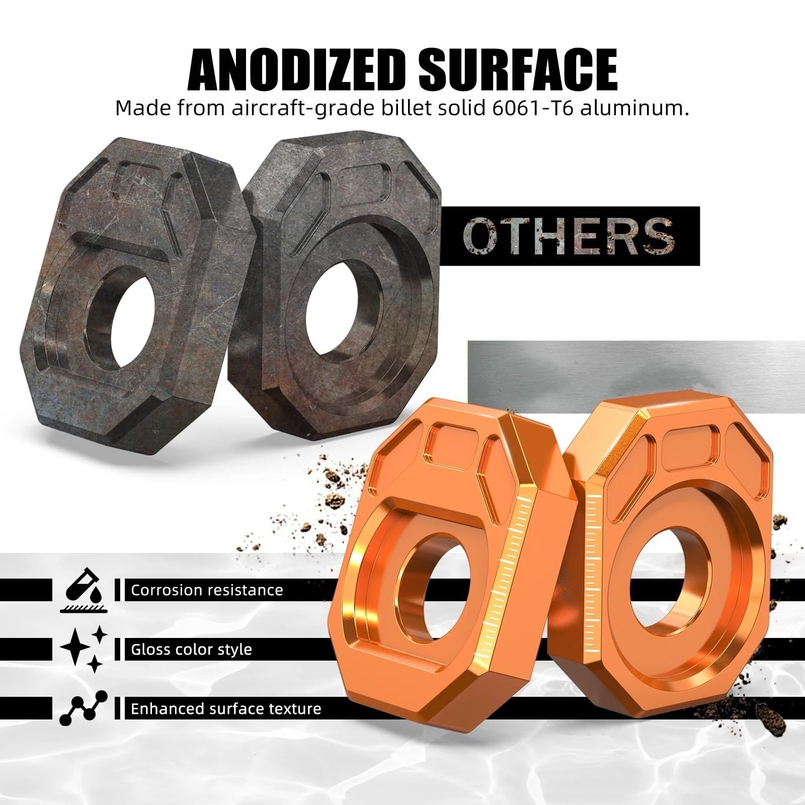 Ajusteur de Chaîne Ajusteur de Tension de chaîne de bloc d'essieu, Convient pour 390, Enduro R, SMC R 2025, 125, 250, Duke 390 Tendeur de Chaîne de Réglage de
