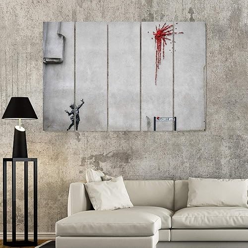 Miniatura 79 de Banksy Graffiti Street Art Colecciones de lienzos de arte callejero. Listo para colgar. Fabricado en Estados Unidos #4#5