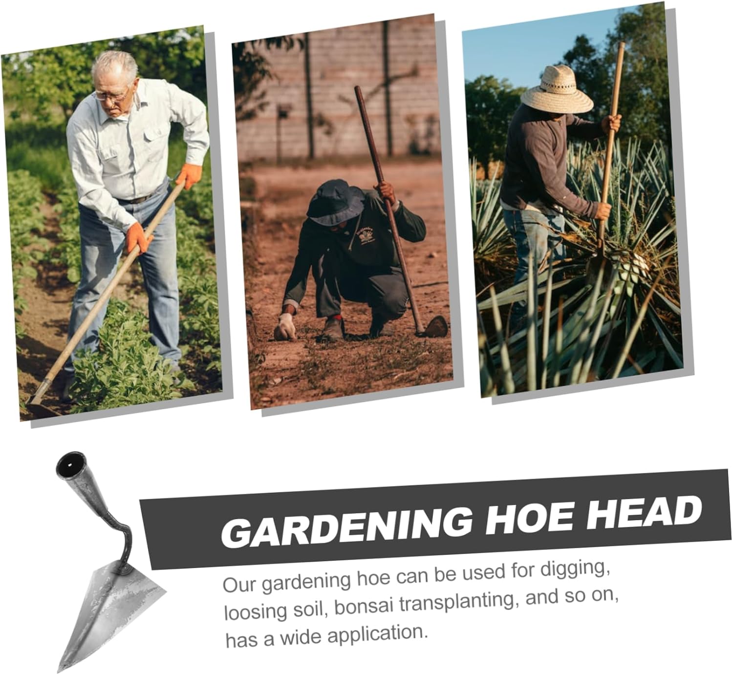 Gardening Hoe Head Stainless Steel Hoe for Vegetable Farming Digging Tools Easy to Install