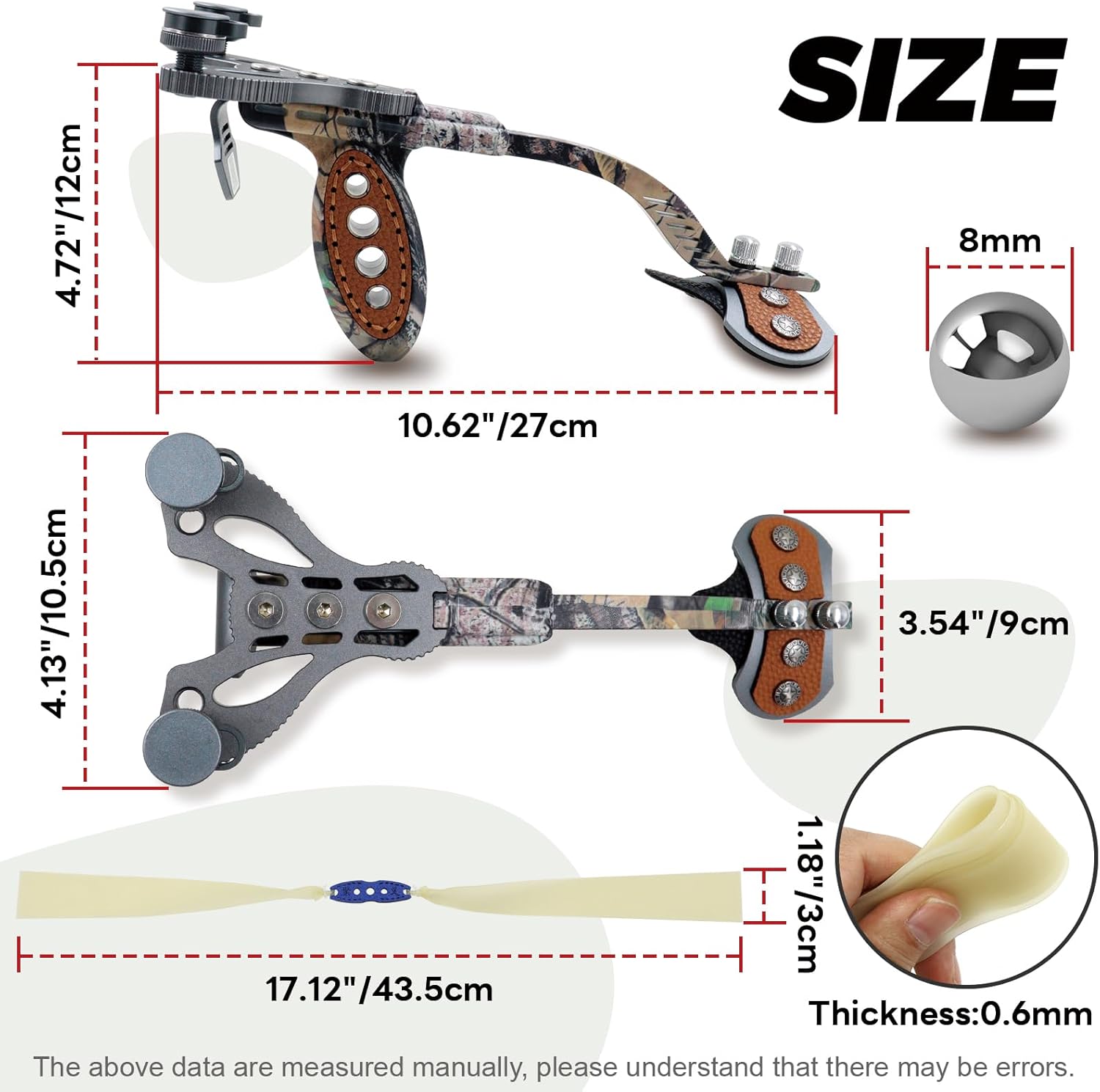 Professional Wrist Slingshot Kit Heavy Duty Slingshots for Adults Hunting Sling Shot with 100 Steel Ammo and 2 Bands for Shooting Target