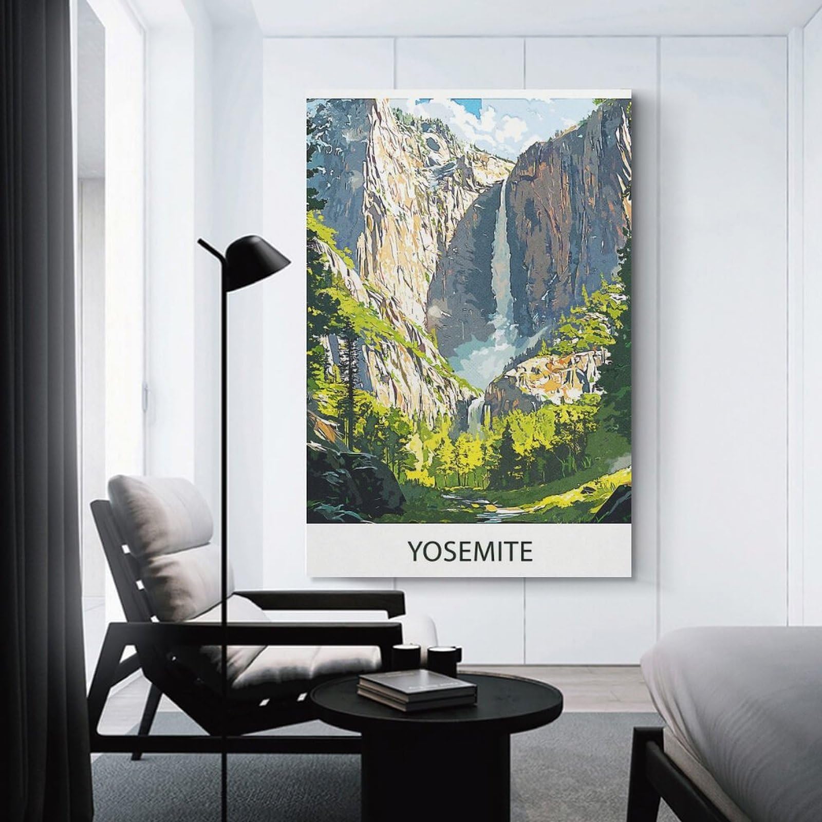 Junmoney Yosemite Waterfall Room Decor Wall Art, 12x18inch(30x45cm), for Hallway, Lounge Or Guest Room, Gift Idea for Housewarming And Birthdays