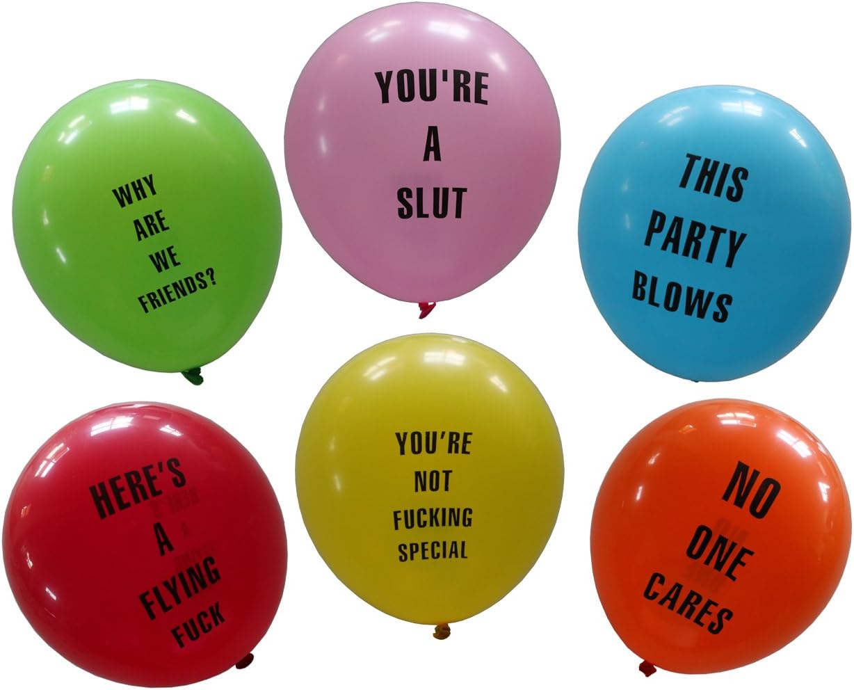 Shitty Abusive Balloons for BFF Party Best Friends Forever (24 Pack)