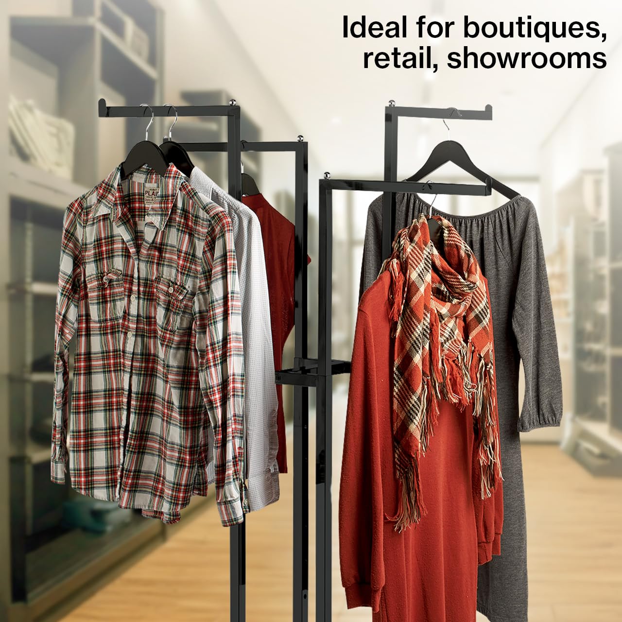 トップス pedestal Amazon.com: SSWBasics 4 Way Clothing Display Rack with Straight