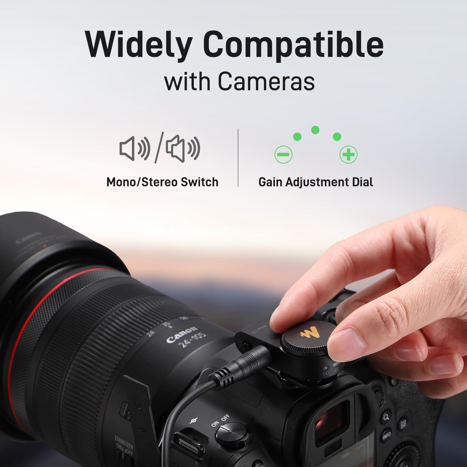 MAONO Wireless Lavalier Microphone for iPhone/Android/Camera/PC, Mini Lapel Mic with AI Noise Cancelling, 1000ft(300m) Range, Dual-Channel Record, for Video, Vlog, Streaming (2TX+3RX+Charging Case): USB-C/Lightning/Camera