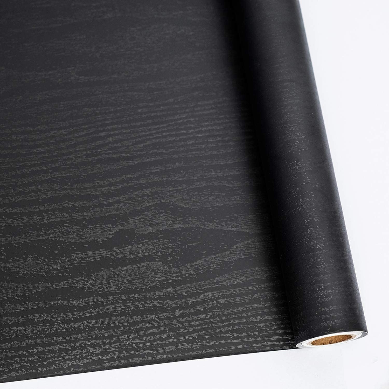 Abyssaly Papel tapiz autoadhesivo decorativo de madera negra de 11.8 x 590 pulgadas, para muebles, fácil de limpiar, engrosamiento, mejora los estomas y reduce la generación de burbujas