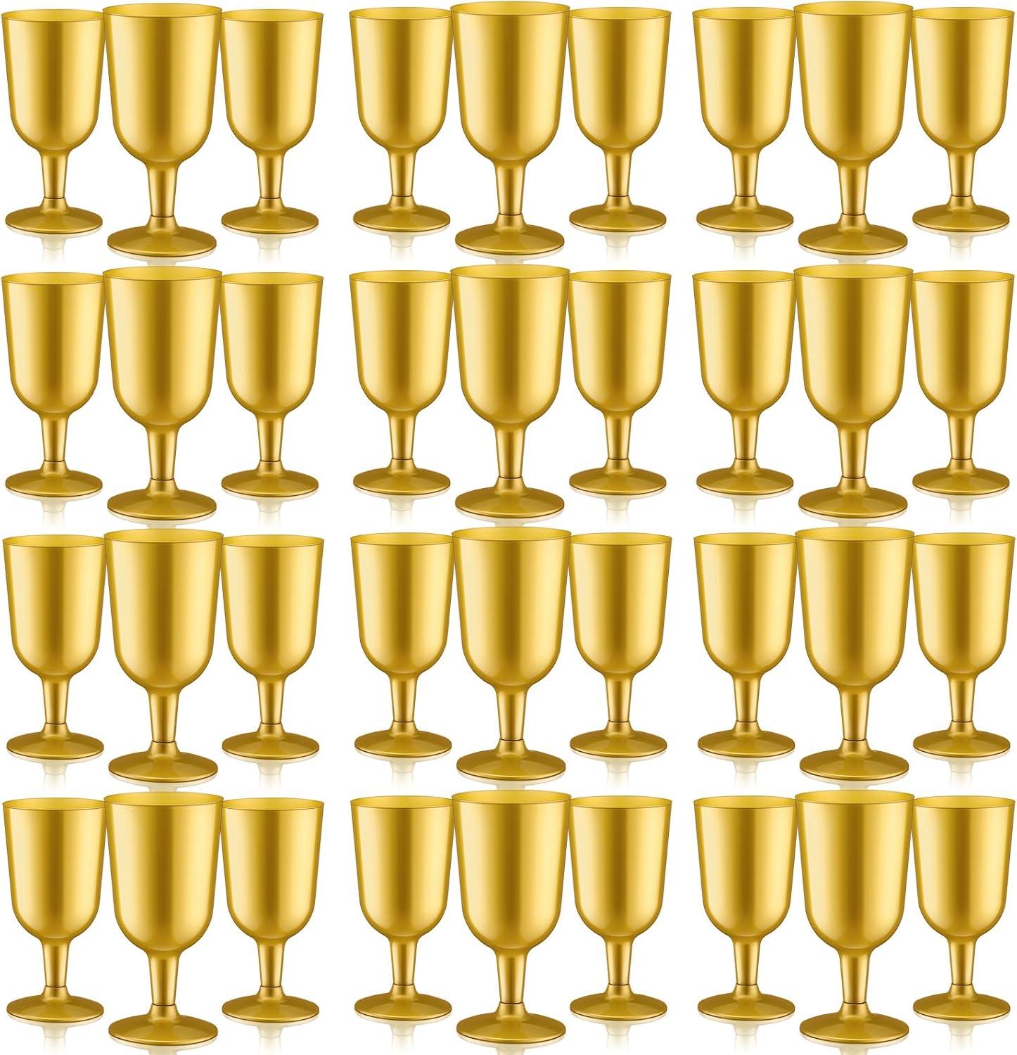 96 Pcs Disposable Plastic Wine Glasses 7 oz Plastic Goblets Party Wine Cups Hard Drinking Glasses with Stem Stackable Goblets Champagne Flutes for Wedding Toasting Birthday Party Supplies