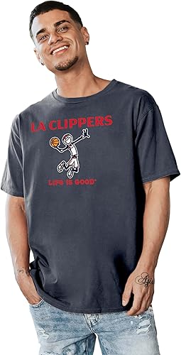 Miniatura 9 de Blue 84 Camiseta con licencia oficial de la NBA Life is Good Ringspun Basketball Jake Team Color