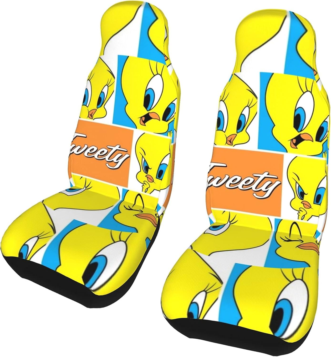 トゥイーティー シートカバーアニメ カーシートカバー フ アニメ 保護カバー 前席シートカバー 2