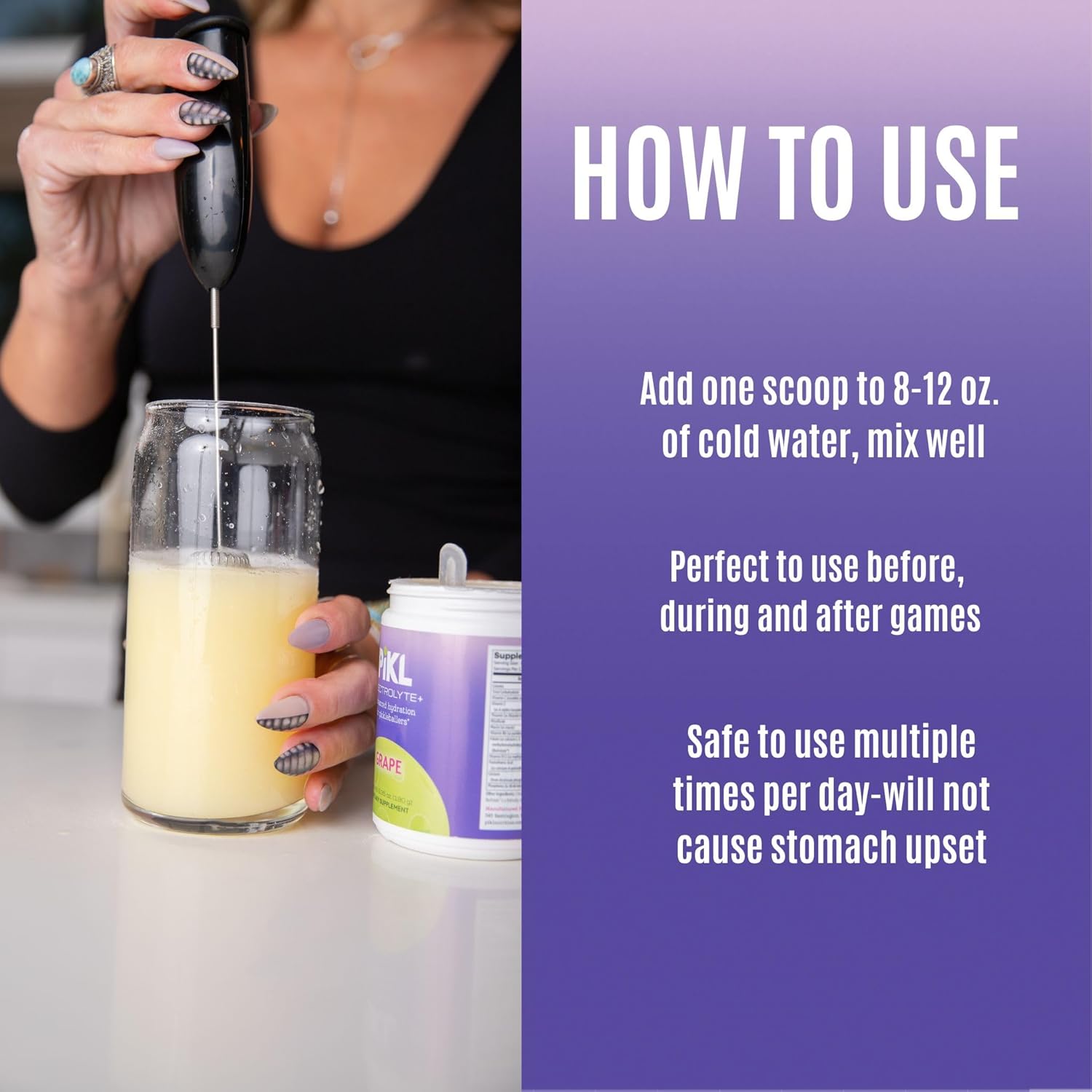 PiKL Nutrition Electrolyte Drink Mix for Pickleball | Magnesium & B-Vitamins | 0g Sugar | 30 Servings (Orange)