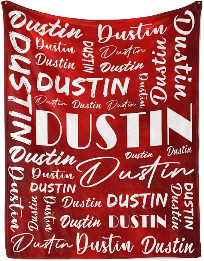 Name Blanket Personalized Name Blanket Customized Blanket with Name Text for Adult Kid Birthday Christmas Mothers Fathers Valentines Day Gift
