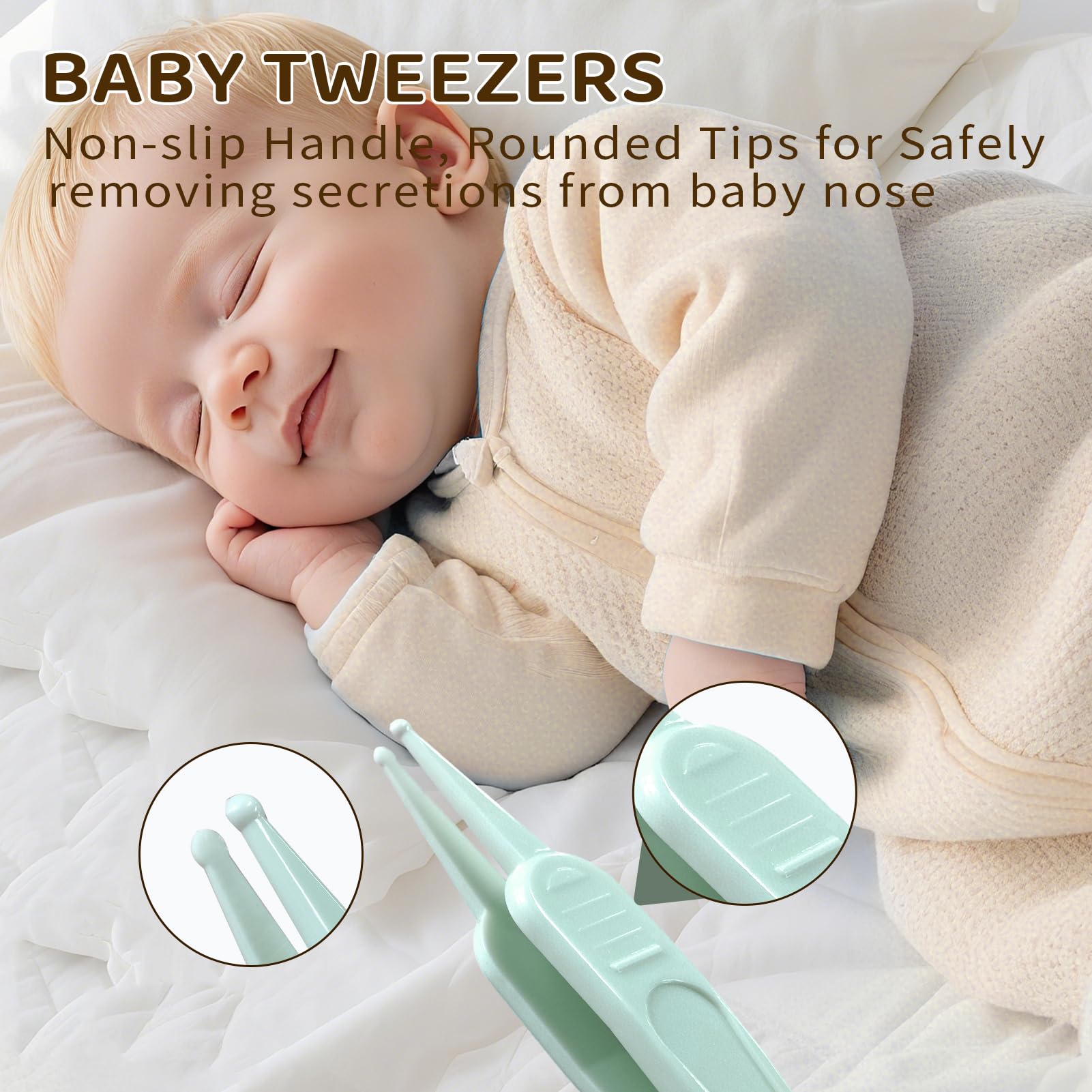 Baby Nail Kit, Baby's Manicure Kit and Pedicure kit with Cute Owl Shape Case Nail Clipper, Scissor, Nail File & Tweezer for Newborn, Infant & Toddler, Mothers Day Gifts(Green) - 5