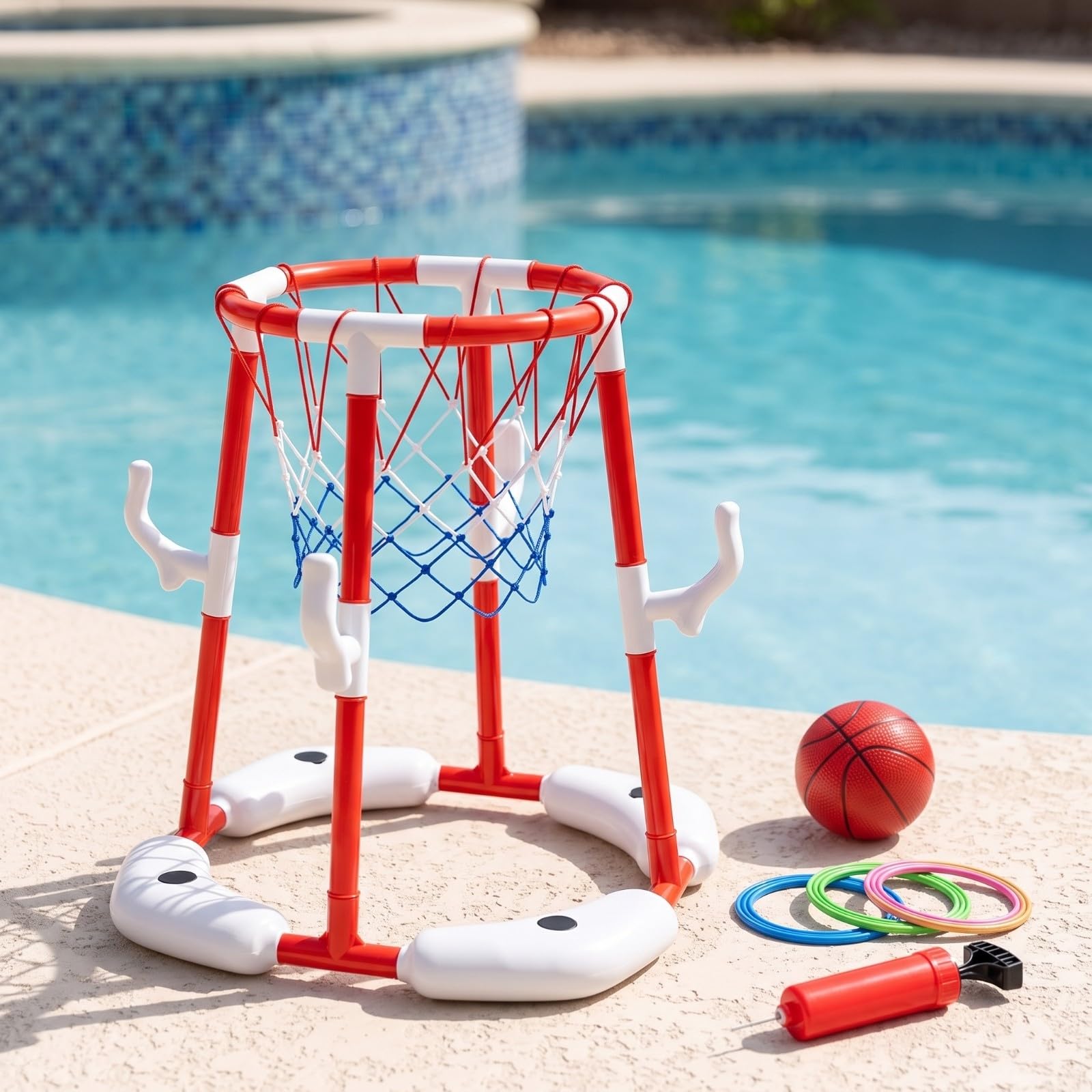 Qianly Balón Baloncesto | Resisn, Baloncesto Piscina, para Fiestas Acuáticas, Familias,