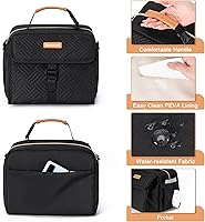 Vista 4 de Bolsa enfriadora de leche materna con bolsa de hielo para 6 botellas de leche de hasta 9 onzas, bolsa enfriadora para lactantes para madres