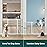 Cumbor 36 Extra Tall Baby Gate for Stairs, 29.7-48 Wide Dog Gates for Doorways, Auto Close Safety Gate for Babies and Pets, Easy Install, Pressure Mounted, Fits Doorways, Stairs, Entryways, White