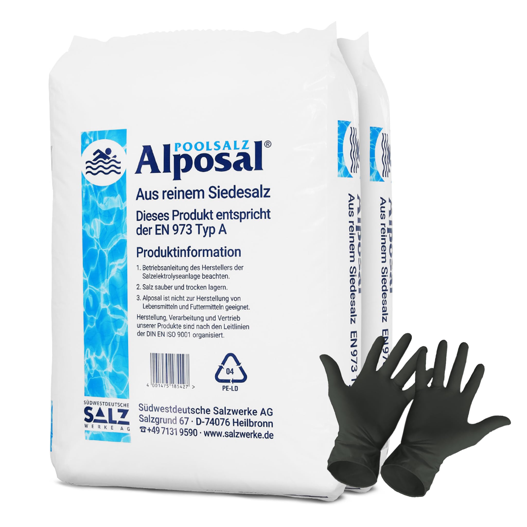 Alposal sal de piscina, sal de piscina, adecuada para clorinador, electrólisis salina, sal hirviendo … (2)