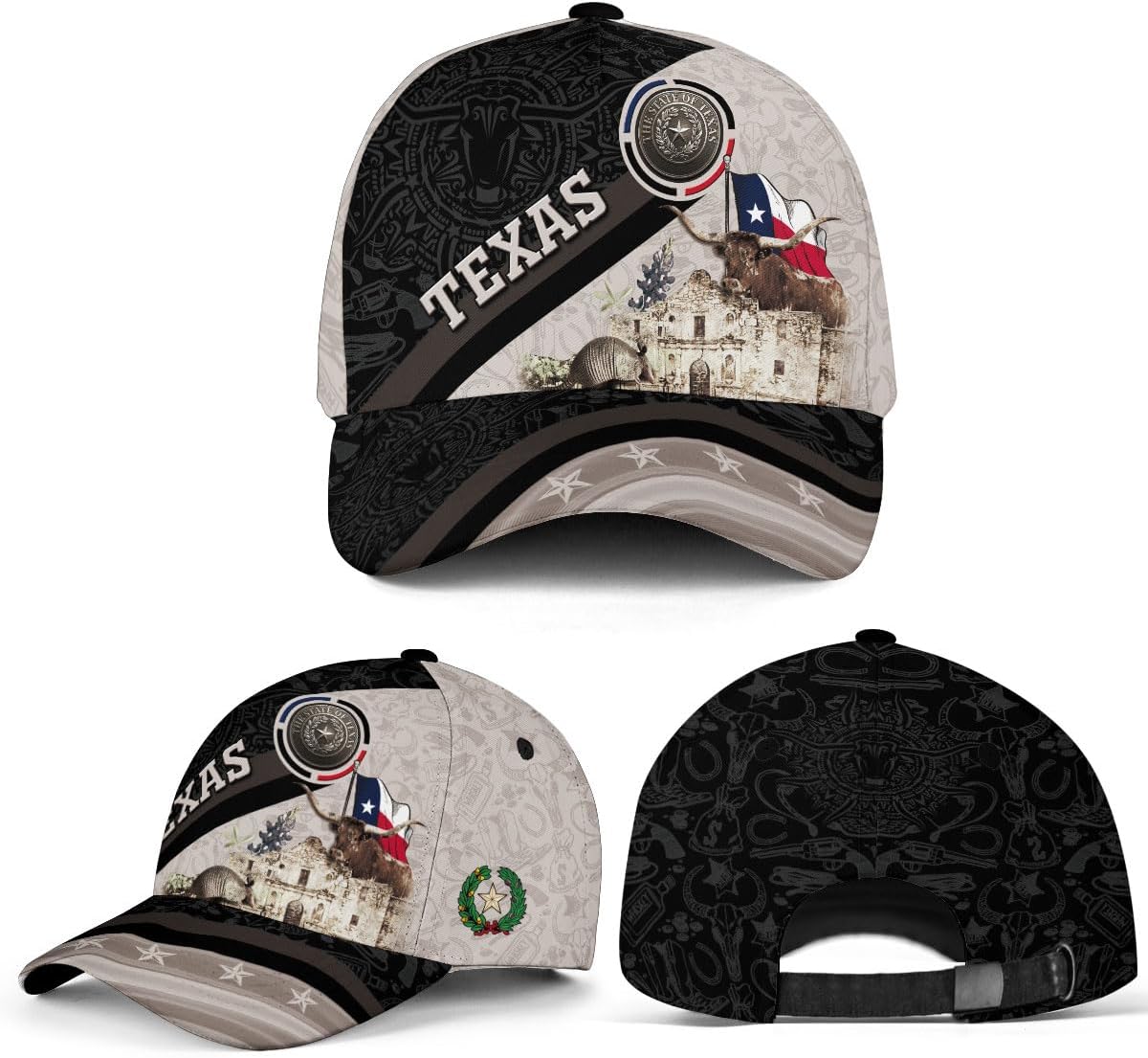 CHIARA CONTI11 Texans Caps for Men - Texas Baseball Cap and Hat - Texans Flag Cap