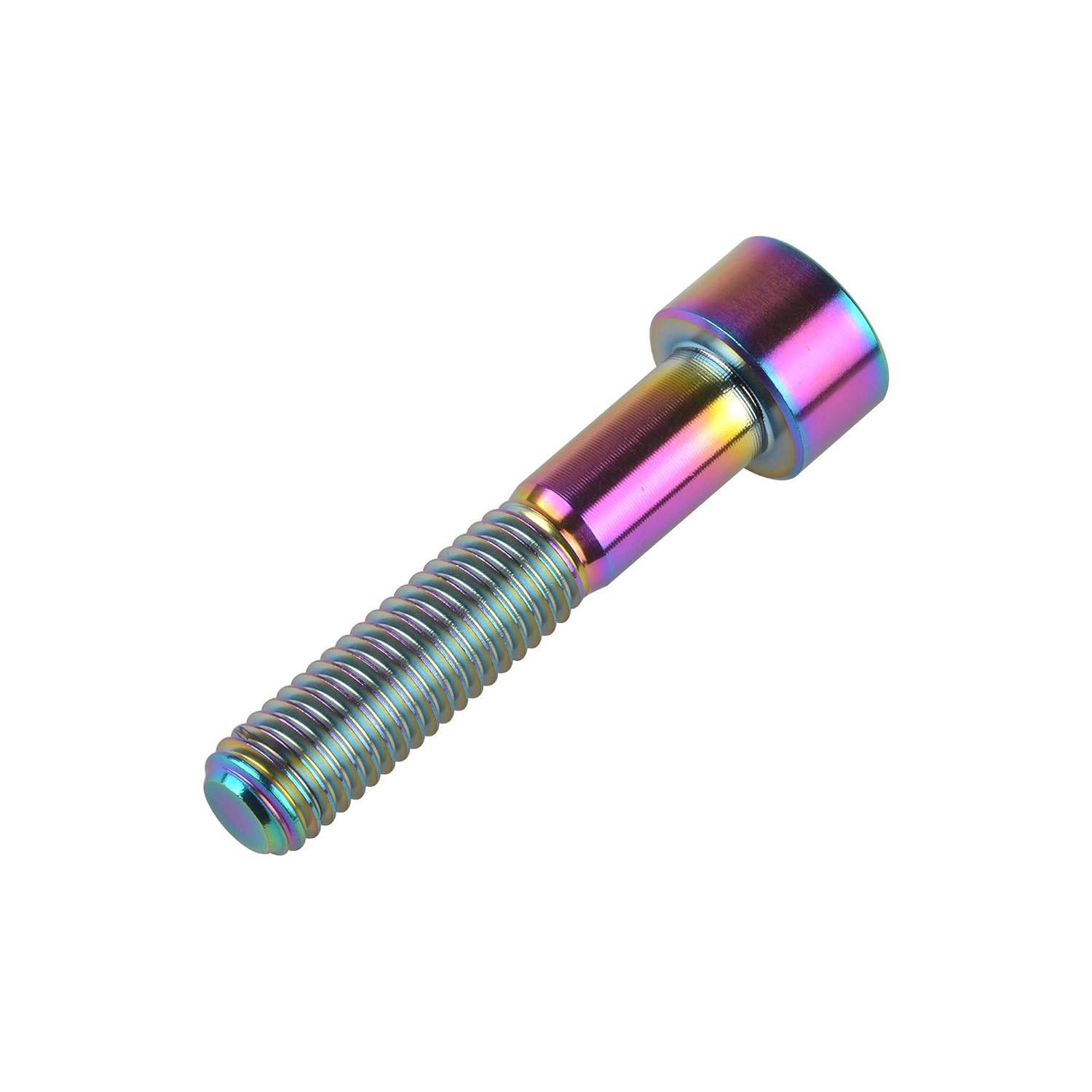 Titanium Cap Allen Socket Head Bolts M10 20 25 30 35 40 45 50 55 60mm Screw Pack of 4 (M10x50mm Pitch 1.25mm, Ranibow)