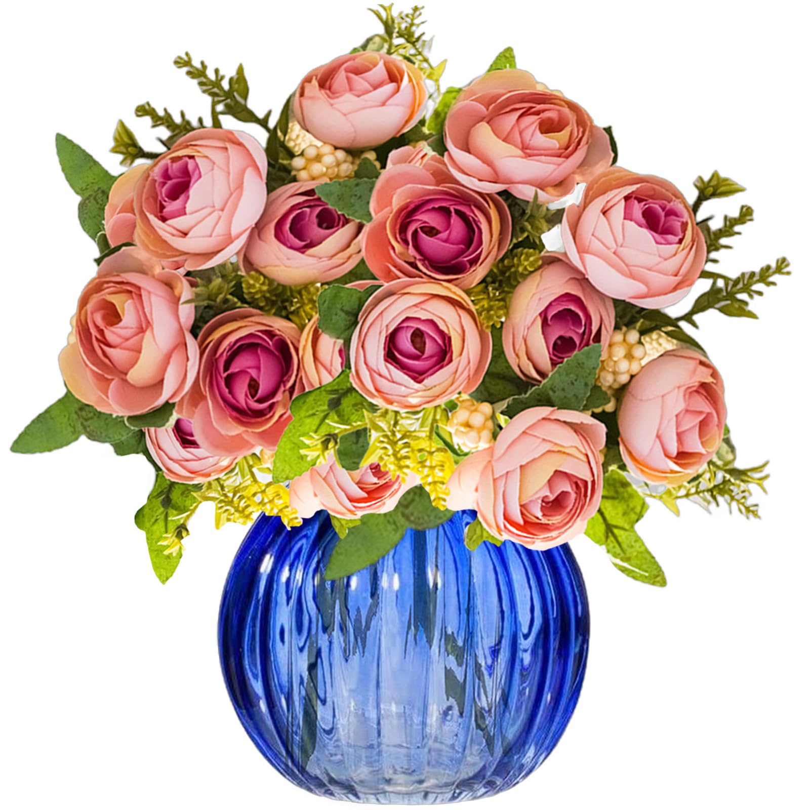 astylishome Artificial Flowers for Decoration Garland Roses Artificial Flowers Fake Silk Rose Flowers Realistic Single Stem Flower Bouquet for Wedding Party Office Home Decor 3501