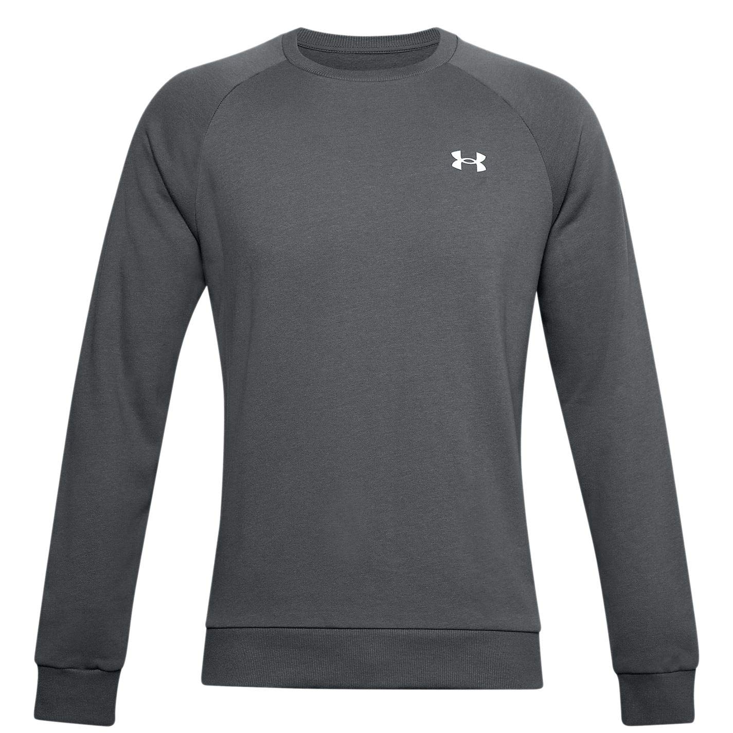 Under Armour Men Rival Solid Fitted Crew, Men's Fleece Jumper Crafted from Durable Fabric, Fleece Pullover with Long Sleeves