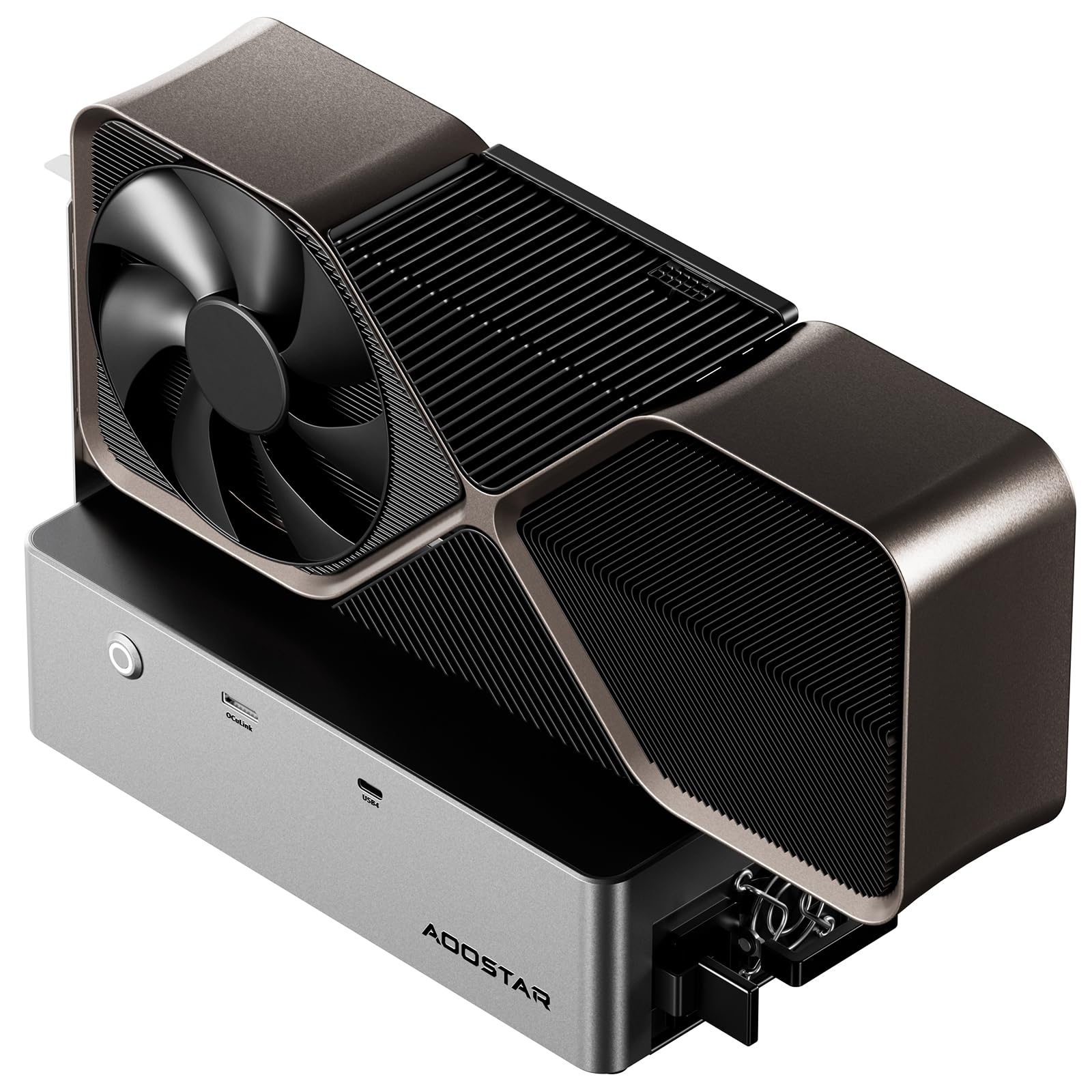 AOOSTAR AG02 eGPU Station d'accueil avec connecteur Oculink, Dock carte graphique externe GPU, prise en charge USB4.0 alimentation arrière 100W, bloc d'alimentation 800W intégré, pour GPU jusqu'à 500W